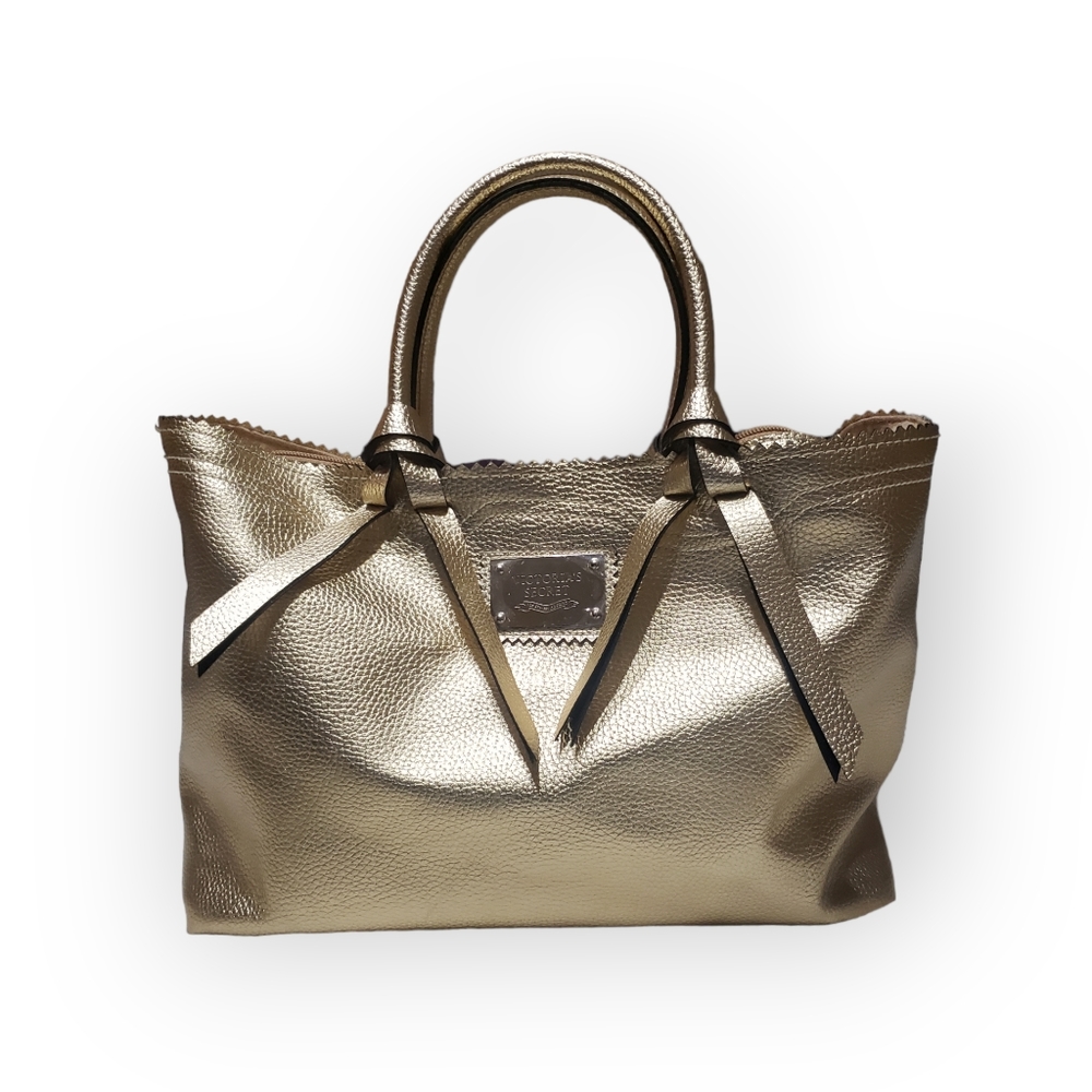 Victorias Secret Metallic Gold Handbag Shoulder Bag Purse - Picture 6 of 6